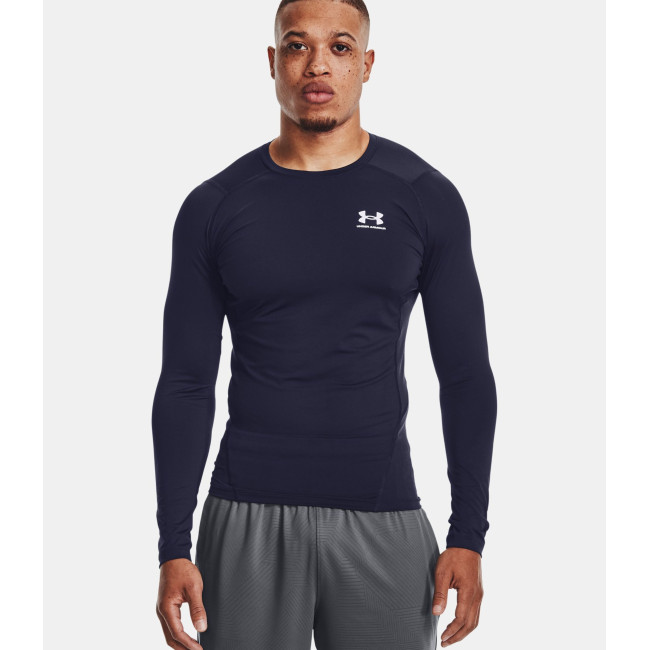 Haut à manches longues HeatGear® Armour pour homme - Bleu Marine - Under Armour