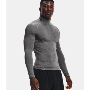 Koszulka z długimi rękawami i wysokim kołnierzem HeatGear® Armour dla mężczyzn - Szary Melanż / Czarny - Under Armour