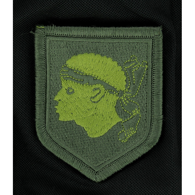 Ecusson Gendarmerie Départementale basse visibilité vert Corse