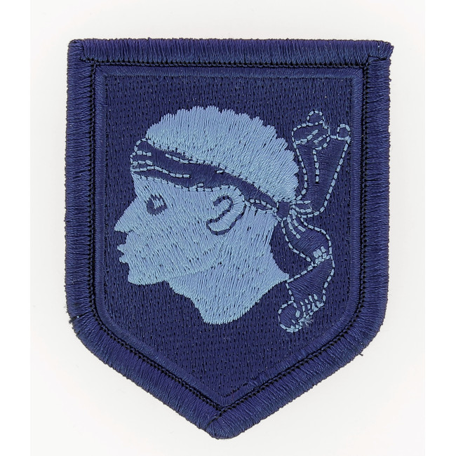 Ecusson Gendarmerie Départementale basse visibilité bleu Corse
