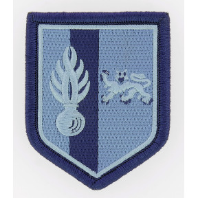 Embleem Gendarmerie Mobile verdedigingszone Bordeaux 2e LGM lage zichtbaarheid blauw