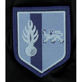 Embleem Gendarmerie Mobile verdedigingszone Bordeaux 2e LGM lage zichtbaarheid blauw