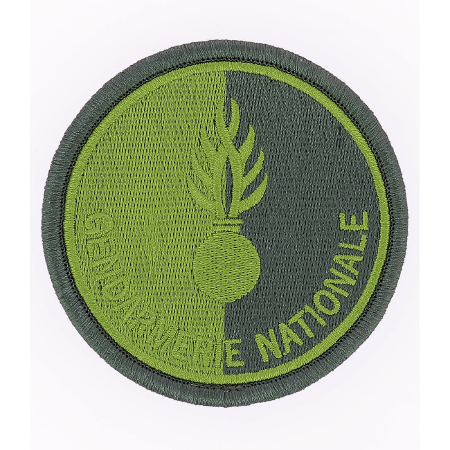 Emblemat Gendarmerie Nationale nieautoryzowany niska widoczność Zielony - DMB Products