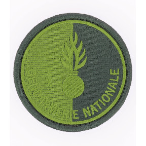 Emblemat Gendarmerie Nationale nieautoryzowany niska widoczność Zielony - DMB Products