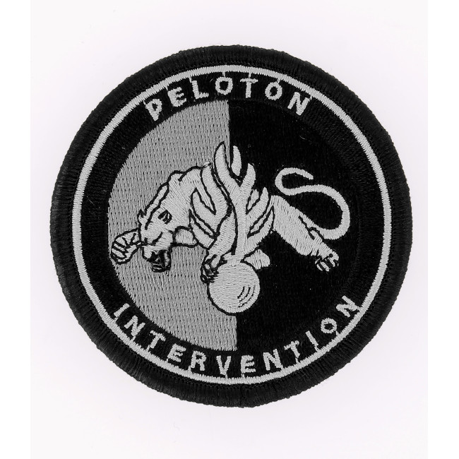 Ecusson Peloton Intervention Gendarmerie basse visibilité Noir - DMB Products Ecusson Peloton Intervention Gendarmerie basse visibilité Noir - DMB Products