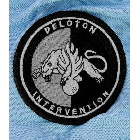 Ecusson Peloton Intervention Gendarmerie basse visibilité Noir - DMB Products