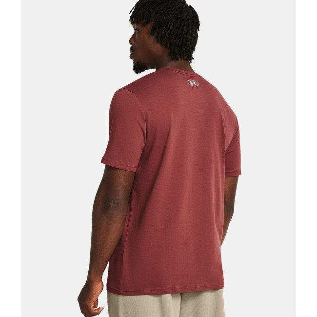 Koszulka z krótkimi rękawami UA Sportstyle Left Chest dla mężczyzn - Bordowy - Under Armour