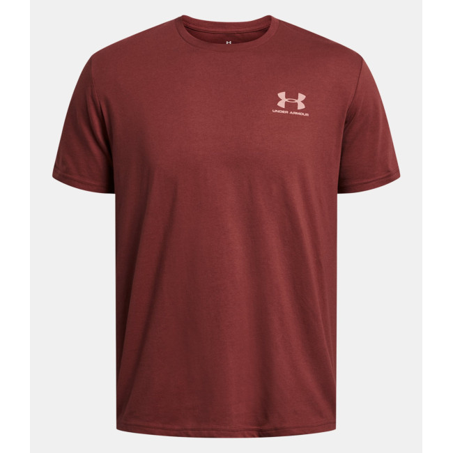 UA Sportstyle Left Chest T-shirt met korte mouwen voor heren - Bordeaux - Under Armour