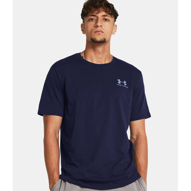 Koszulka z krótkimi rękawami UA Sportstyle Left Chest dla mężczyzn - Granatowy - Under Armour