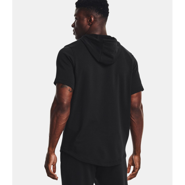 UA Rival Terry LC Kapuzenpullover mit kurzen Ärmeln - Schwarz - Under Armour