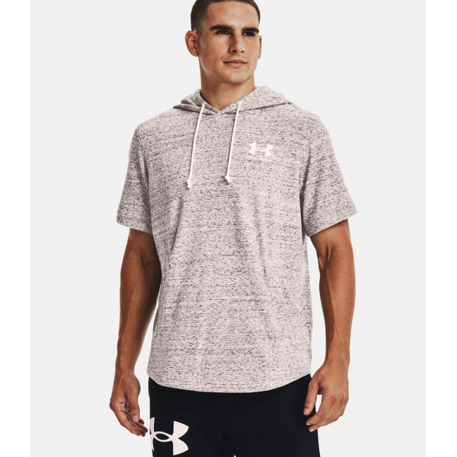 Bluza z kapturem i krótkimi rękawami UA Rival Terry LC - Biały Onyx - Under Armour