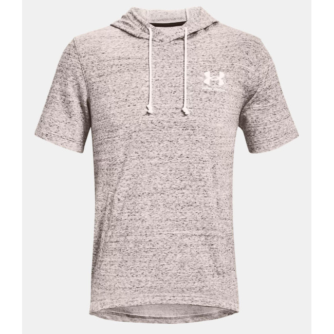 UA Rival Terry LC Kapuzenpullover mit kurzen Ärmeln - Onyx-Weiß - Under Armour
