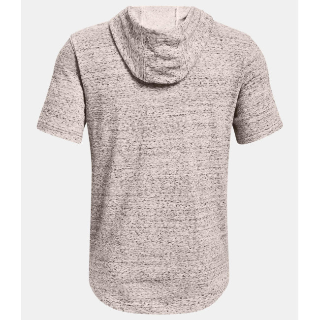 Sweat à capuche et manches courtes UA Rival Terry LC - Blanc Onyx - Under Armour