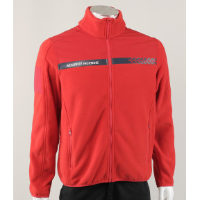 Fleece vest Brandweer Beveiliging Rood - Safetek by GK