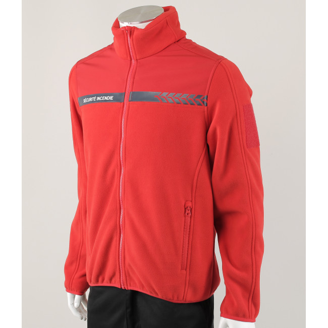 Safetek Feuerwehr-Fleecejacke Rot - GK