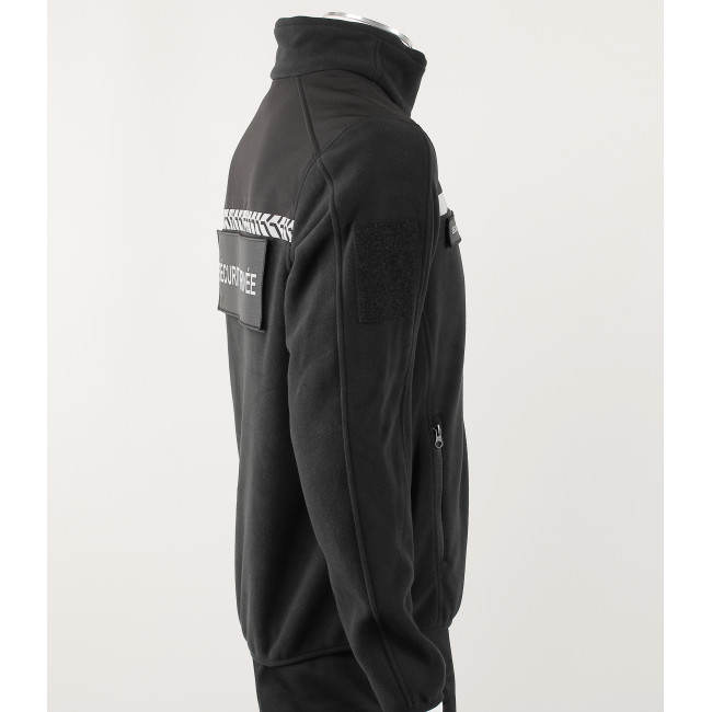 Veste polaire Safetek Sécurité Privée avec bande HV Noir - GK