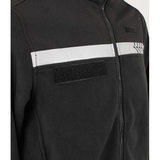 Veste polaire Safetek Sécurité Privée avec bande HV Noir - GK