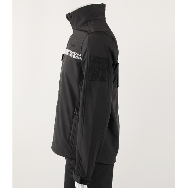 Softshell Safetek Private Sicherheit mit HV-Streifen Schwarz - GK