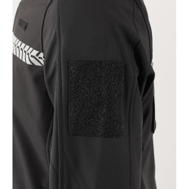 Softshell Safetek Private Sicherheit mit HV-Streifen Schwarz - GK