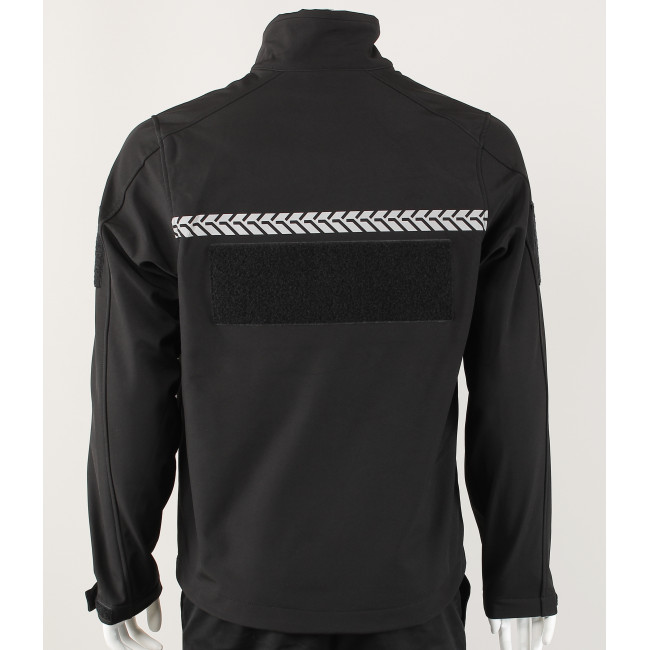 Softshell Safetek Private Sicherheit mit HV-Streifen Schwarz - GK