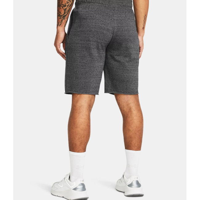 Spodenki UA Rival Terry męskie - Szary Melanż / Biały - Under Armour