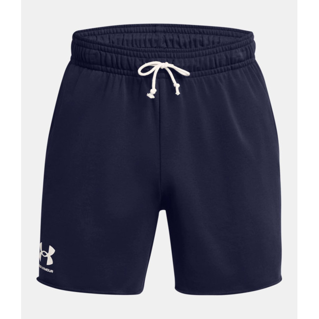 Heren Short UA Rival Terry 6' - Marineblauw - Under Armour