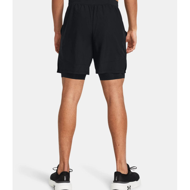 Spodenki męskie UA Launch 2 w 1 7' - Czarne - Under Armour