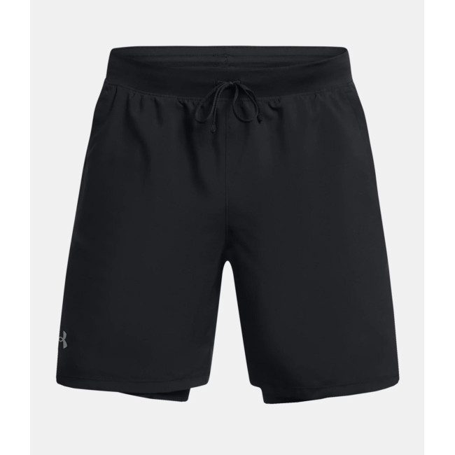 Spodenki męskie UA Launch 2 w 1 7' - Czarne - Under Armour