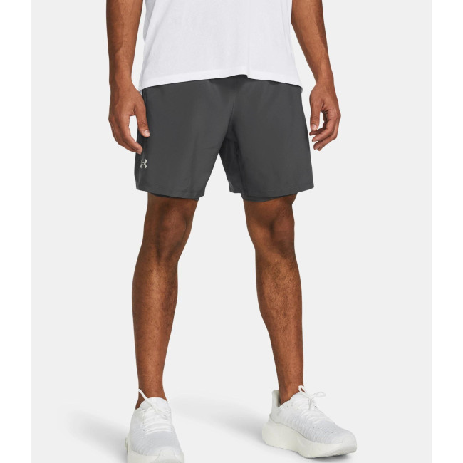 Herren UA Launch 2-in-1 7' Short - Steingrau - Under Armour