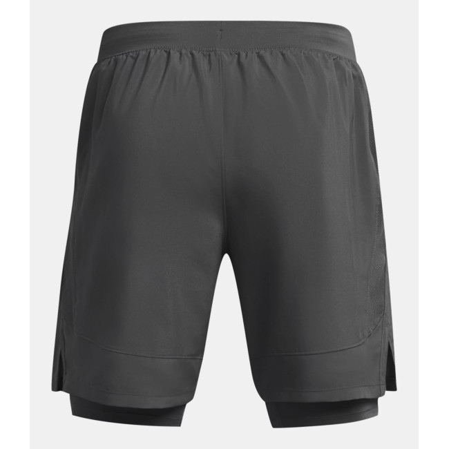 Heren Short UA Launch 2 in 1 7' - Steengrijs - Under Armour