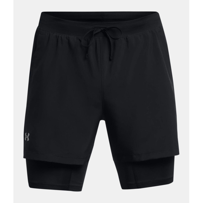 Spodenki męskie UA Launch 2 w 1 5' - Czarny - Under Armour
