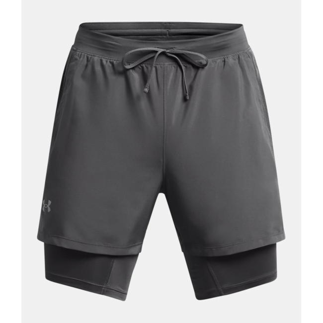 Herren UA Launch 2-in-1 5' Short - Steingrau - Under Armour