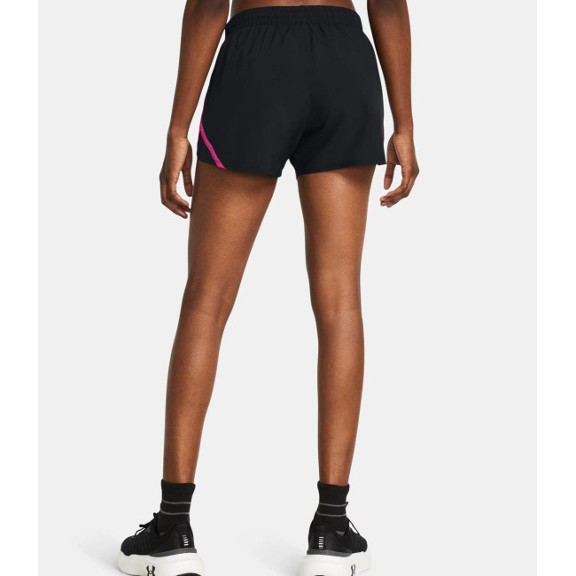 Short femme UA Fly-By 3' - Noir / Rose - Under Armour