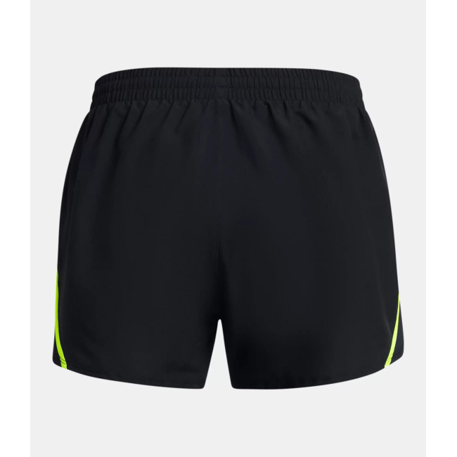 Dames UA Fly-By 3' Short - Zwart / Geel - Under Armour