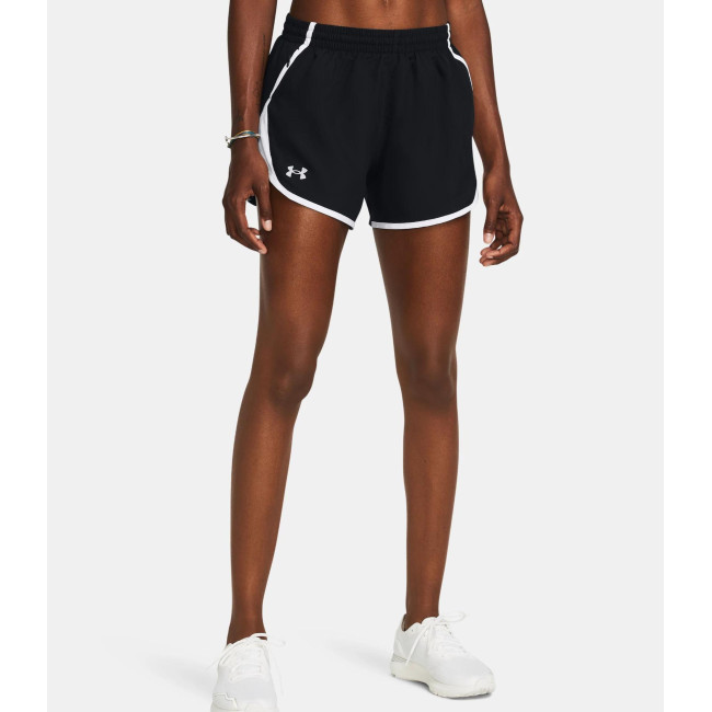UA Fly-By 3' Damen-Shorts - Schwarz / Weiß - Under Armour