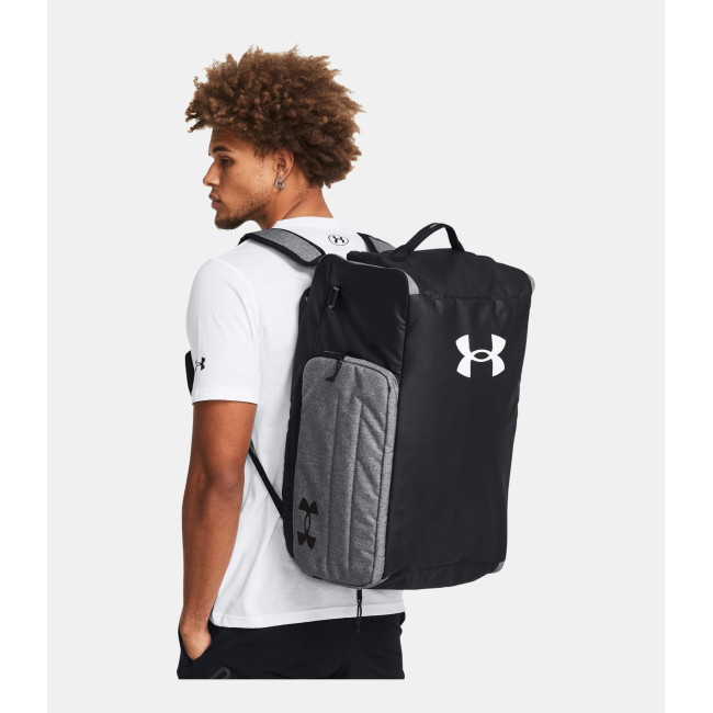 Torba sportowa UA Contain Duo Medium - Szary Melanż / Czarny - Under Armour