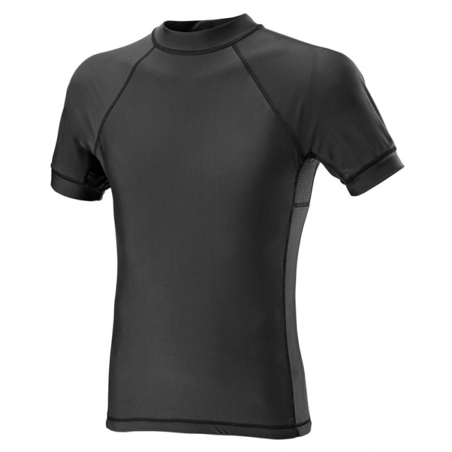 T-shirt korte mouwen Lycra + Mesh Zwart - DEFCON 5
