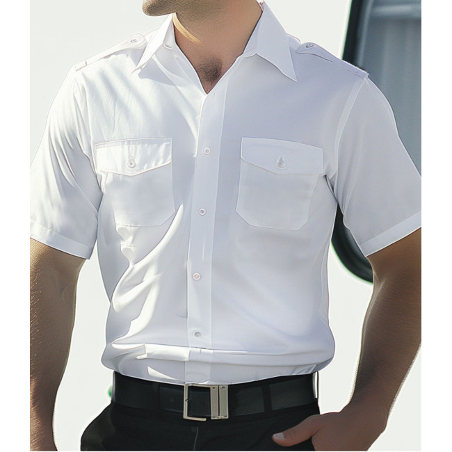 Chemise pilote blanche manches courtes - Patrol Equipement
