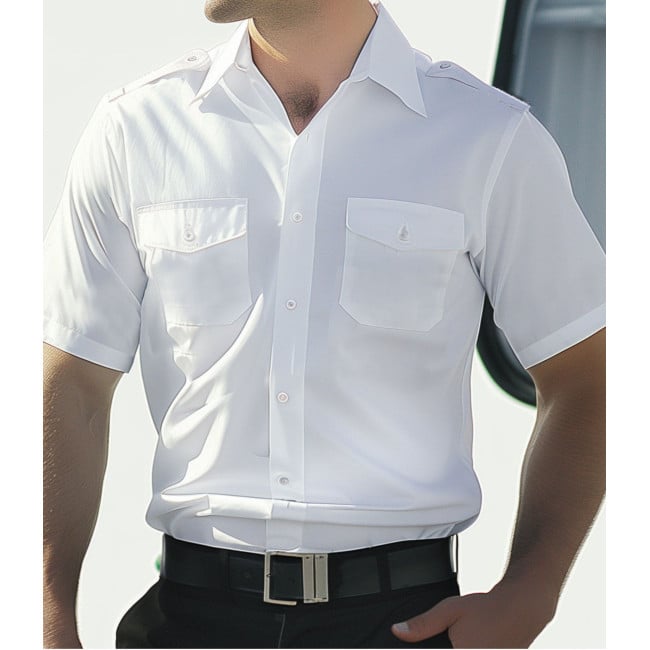 Chemise pilote blanche manches courtes - Patrol Equipement