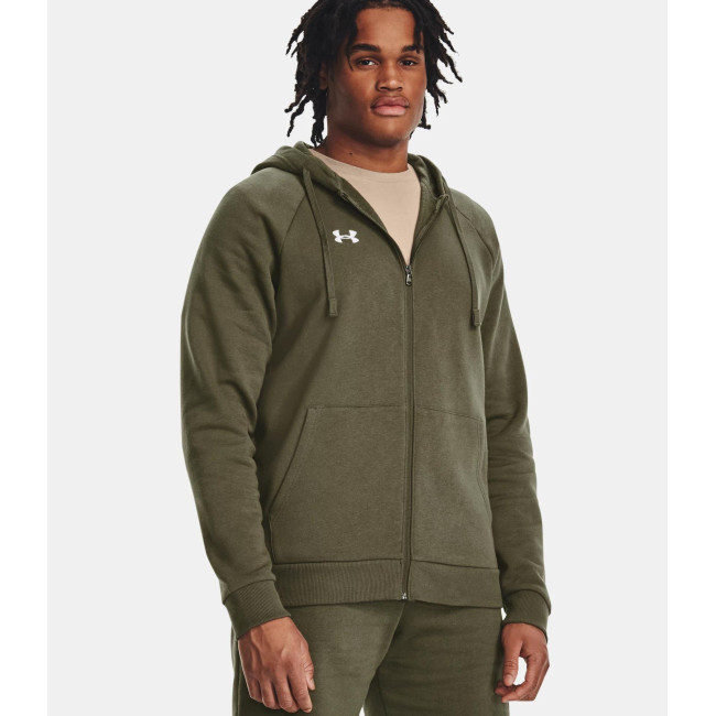 Sweat à capuche Full-Length homme UA Rival - Vert Olive - Under Armour