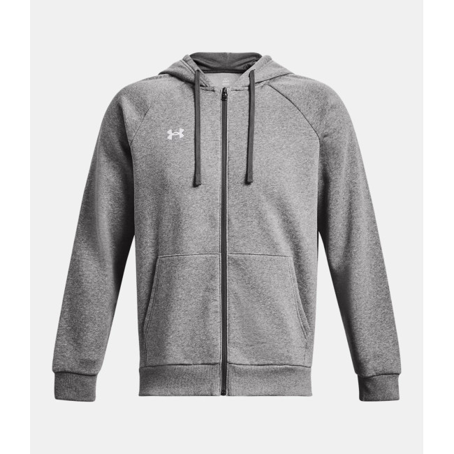 UA Rival Full-Length Kapuzenpullover für Herren - Grau meliert / Weiß - Under Armour