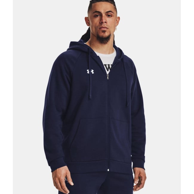 Hoodie Full-Length heren UA Rival - Marineblauw - Under Armour