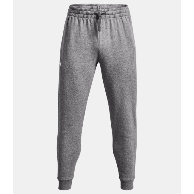 Jogging polaire homme UA Rival - Gris Chiné / Blanc - Under Armour