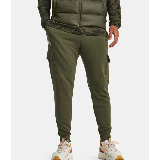 Jogging homme UA Rival Fleece Cargo - Vert Olive - Under Armour