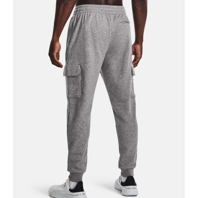 Herren-Jogginganzug UA Rival Fleece Cargo - Grau meliert / Weiß - Under Armour