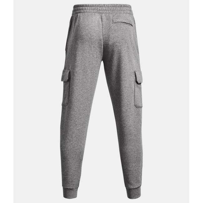 Jogging homme UA Rival Fleece Cargo - Gris Chiné / Blanc - Under Armour