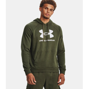 Bluza z kapturem polar męska UA Rival Logo - Zielony Oliwkowy - Under Armour