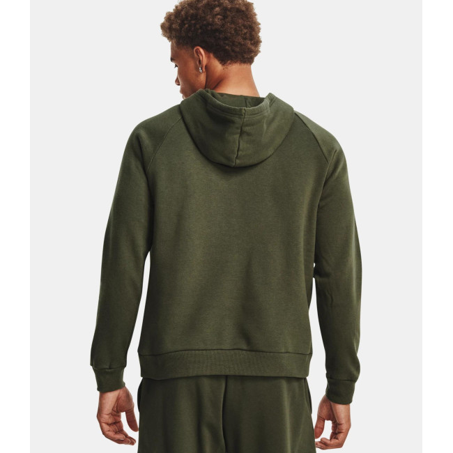 Hoodie polaire homme UA Rival Logo - Vert Olive - Under Armour