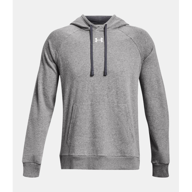 UA Rival Fleece-Hoodie Herren - Grau meliert / Weiß - Under Armour