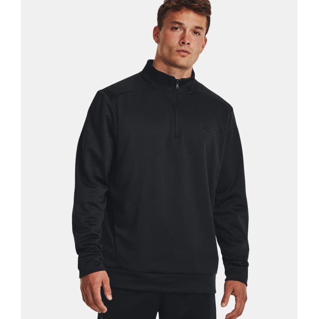 Hoodie homme Armour Fleece® ¼ Zip - Noir - Under Armour